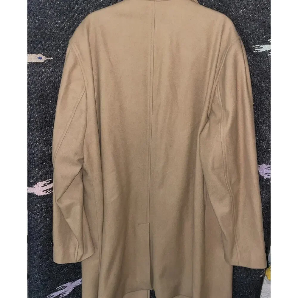 Banana Republic Men’s Brown Italian Wool XXLT Trench Coat Italian Melton Wool